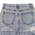 Dernier jeans baggy femmes plus taille